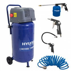 HYUNDAI Compresseur vertical 50L - Kit 4 accessoires pour compresseur - H54C