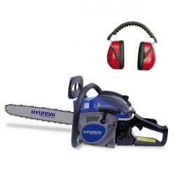 HYUNDAI Tronçonneuse thermique 46 cm3 + Casque anti-bruit - HTRT45CAB