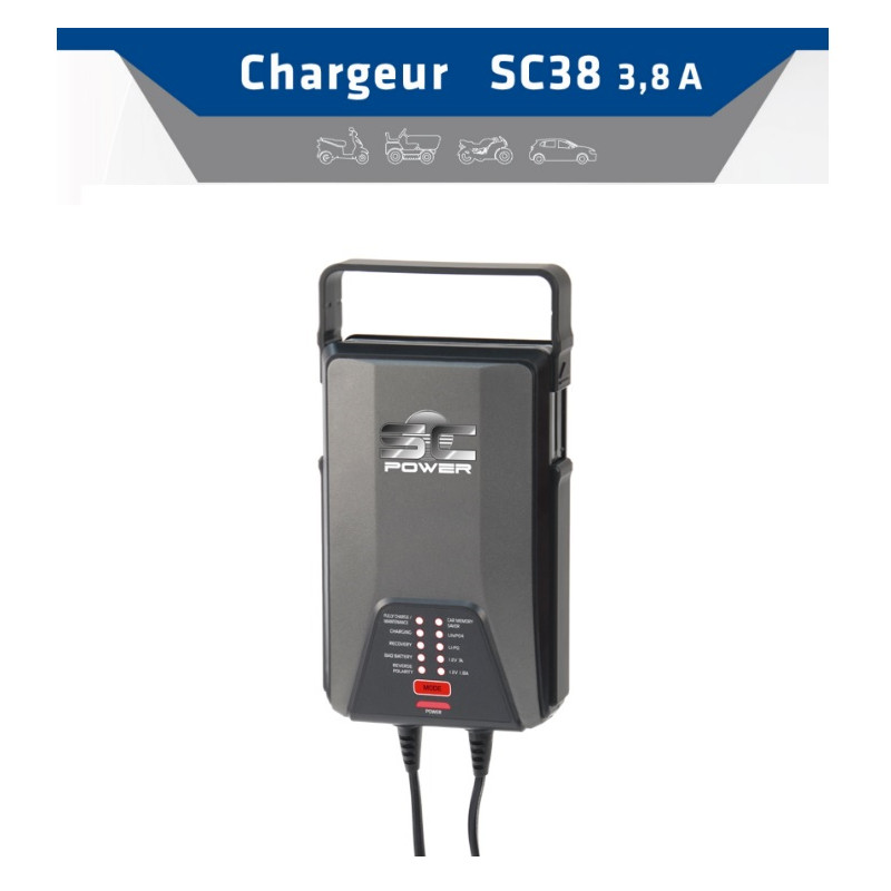 Chargeur de batterie et maintien de charge automatique SC Power Malossi -  Chargeurs batterie - Atelier